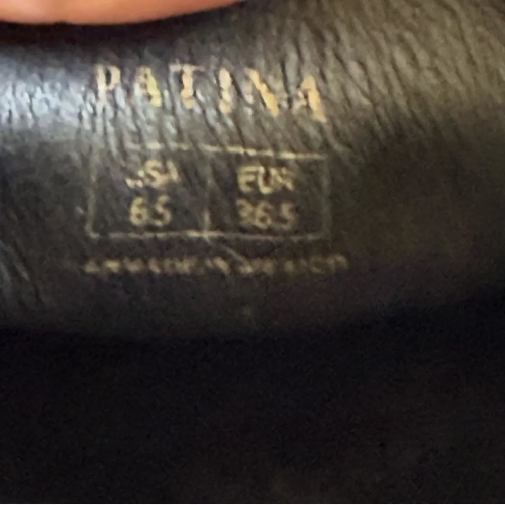 Portland Leather Goods Patina Shadow Black Zoe Chunky Loafers Size 6.5 - Picture 14 of 15